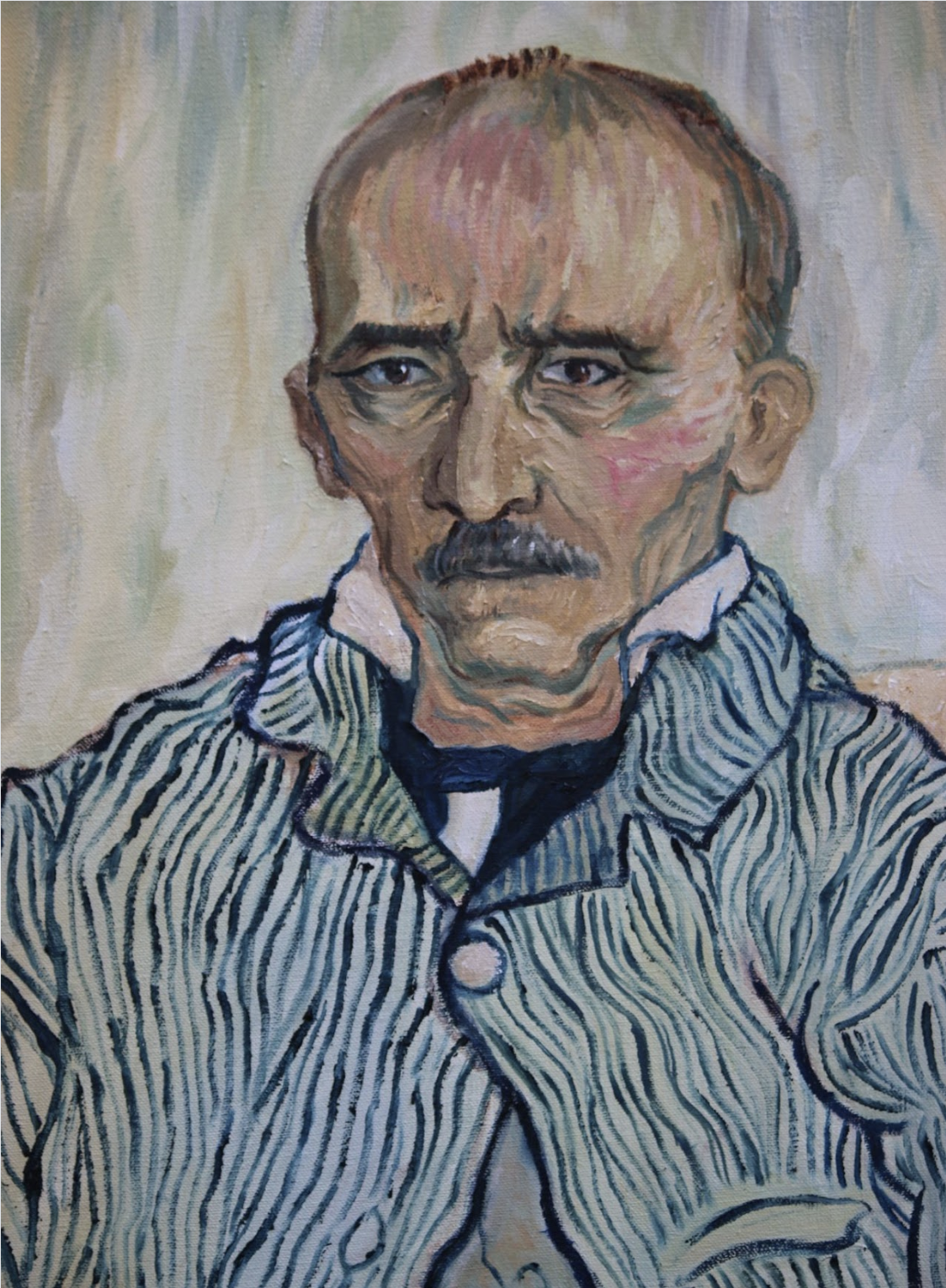 painting of old man with many chins