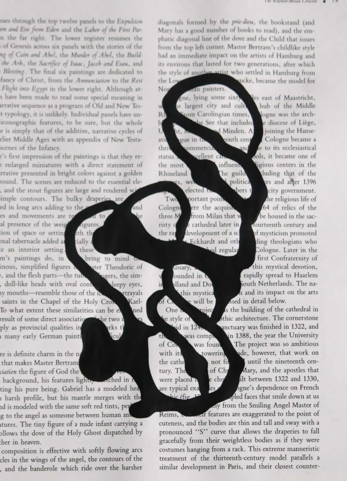 wobbly black ink shape
