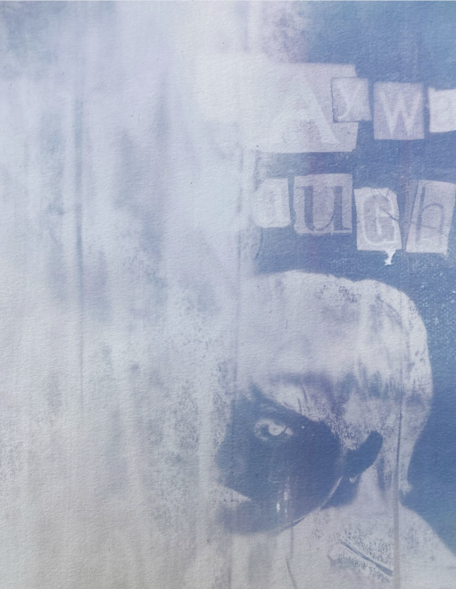 ghostly cyanotype of a woman